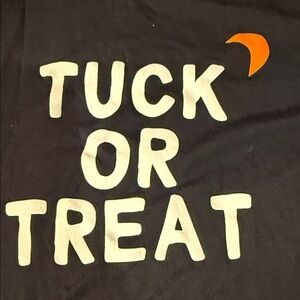 Pure Barre Tuck Or Treat Black Halloween Tee with Orange Accent